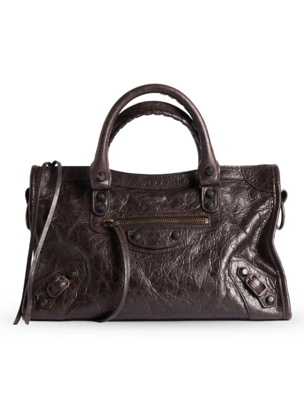 Balenciaga Le City Small Crossbody Bag Espresso Brown $2,140